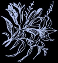 A vintage illustration of a flower
